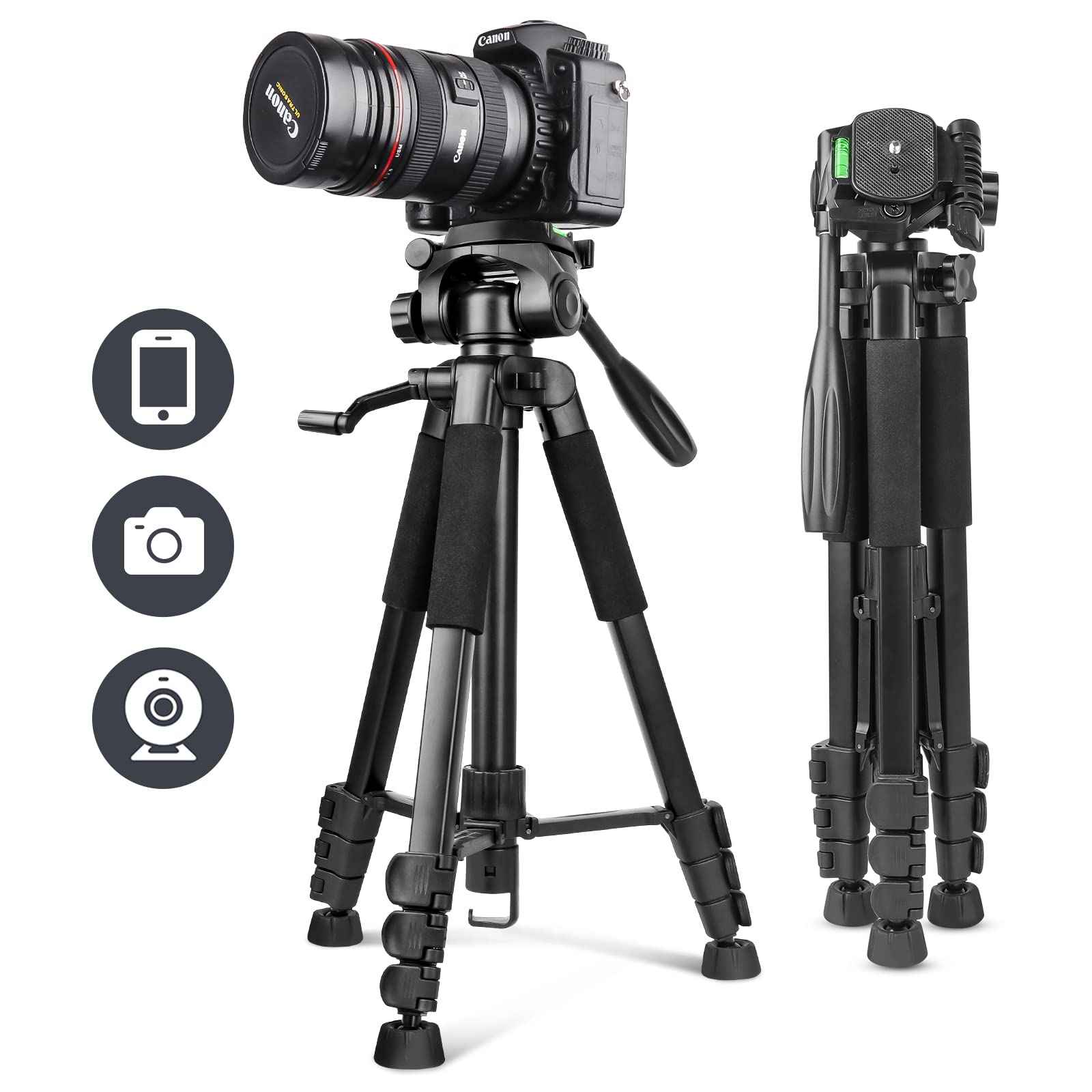 

Смартфон с камерой UBeesize 170 см, совместимый с видео, включает сумку для хранения, соответствующую выставлению счетов, штатив с правой ручкой, штатив, штатив, камеры/зеркальные фотоаппараты