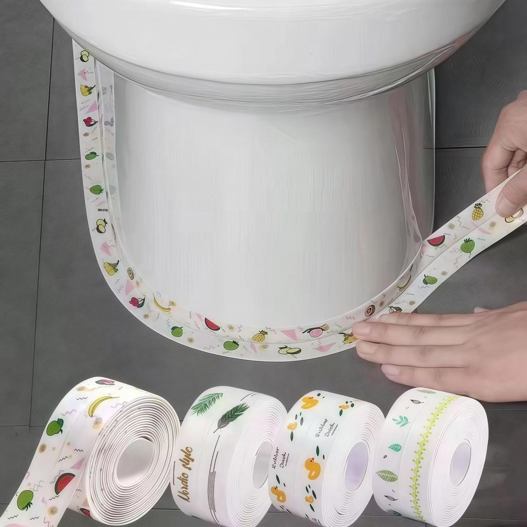 Waterproof Mold-Resistant Grout and Edge Sealing Tape for Kitchens and Bathrooms