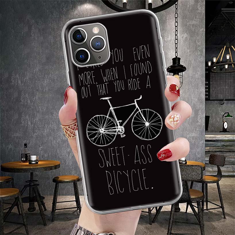 Bicycle Bike Sport Soft Phone Case For IPhone 11 17 Air 16E 16 Pro Max 15 + 14 Plus 13 Mini 12 Apple 7 SE 8 Fundas Coque 11 17 A