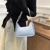 Simple 2025 New Solid Color Small Fresh Fashionable Popular Commuter Retro Chain Single Shoulder Portable Underarm Women's Bag