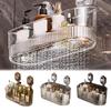 No-Drill Bathroom Suction Storage Box Large Capacity & Strong Load-Bearing Removable Shower Basket Suction Cup Shower Caddy