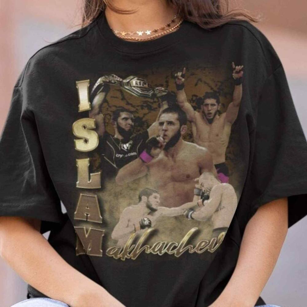Islam Makhachev MMA Vintage 90s Retro Graphic Collage T-Shirt Unisex T-Shirt XXXL