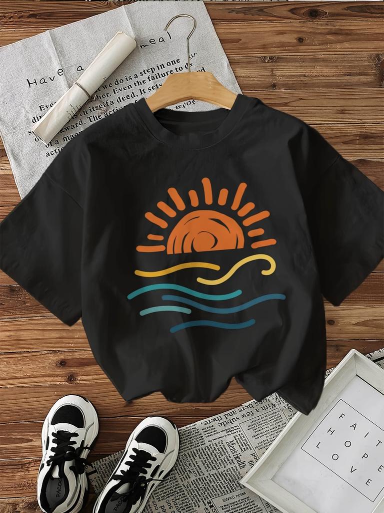 Unisexs Patterned Printed Tshirt 100 Cotton Loose And Comfortable Versatile And Suitable For All Occasions