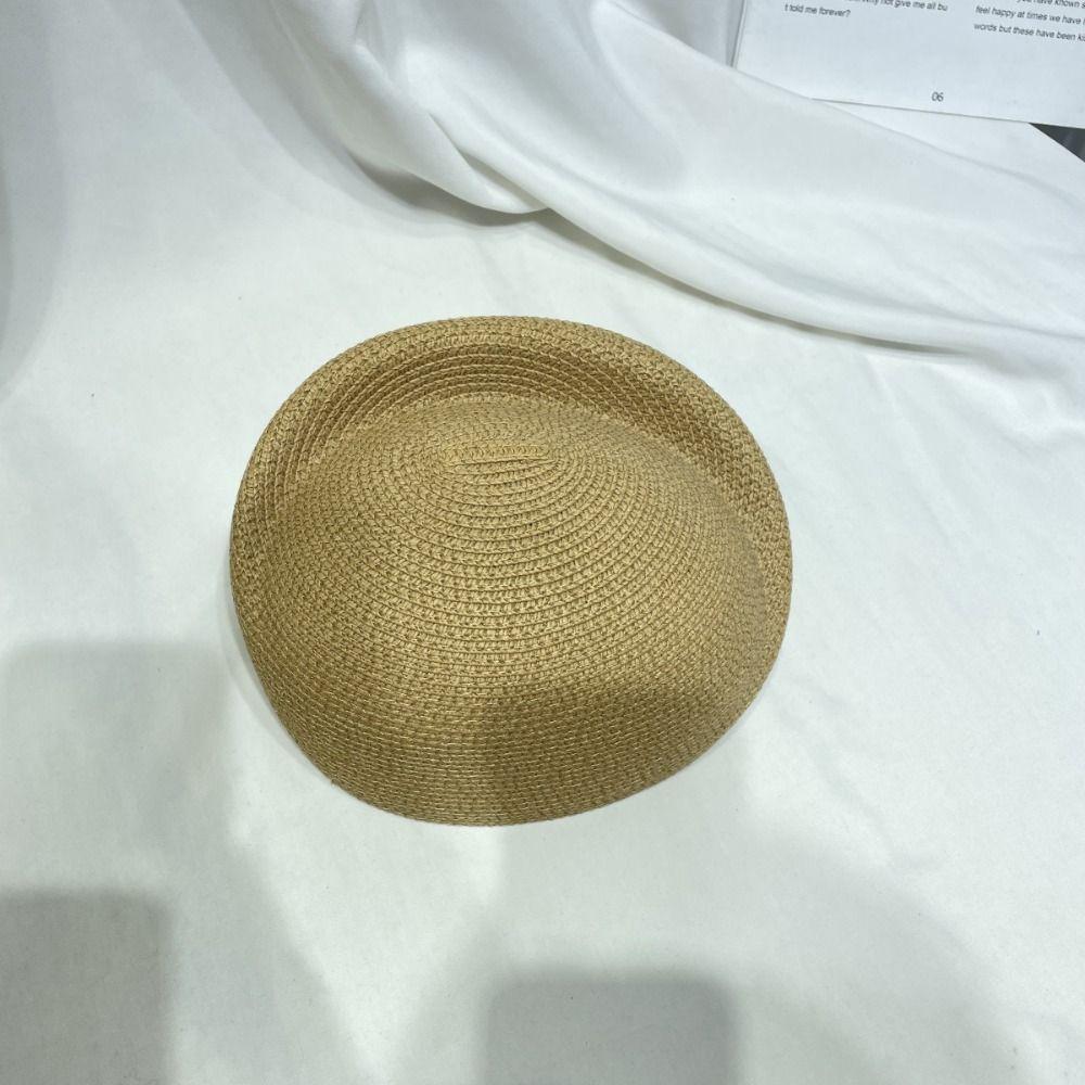 Classic Straw Pillbox Hat Fedoras Sun Hat Fashion Painter Hat  Wedding Party