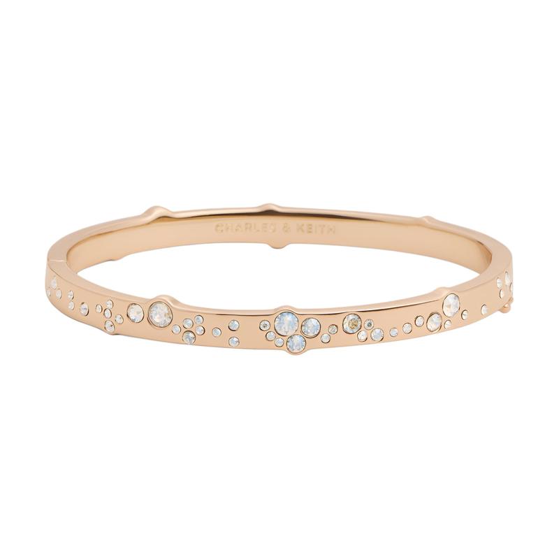 CHARLES&KEITH Small ck spring high-looking popular versatile style simple bright diamond temperament ring dinner party annual CK5-12120414-Silver R