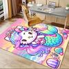 1pc Sanrio Hello Kitty Mermaid Printed Office Carpet Rectangle Rug Under The Table,Perfect Room Decor for Living Room, Bedroom, Kitchen, Non-slip Floo