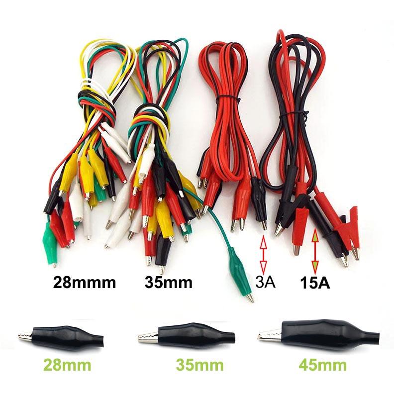 Agrafe aligator Cablu de testare electric Pince Crocodil DIY Jumper Sârmă Electric Roach Cordon Pedală pentru multimetru