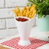 Cone Plate 2 In 1 French Fries Holder Cornet with Cup