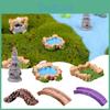 Impressionante Jardim DIY Fada Miniatura Poço de Água Ponte Farol Conjunto de Decoração de Artesanato Para Paisagens Encantadoras