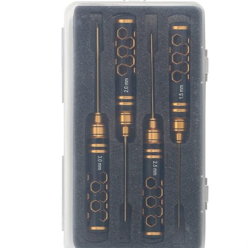 Steel Screwdriver Set 4PCS Allen Wrench 1.5/2/2.5/3mm for Car Model Assembly