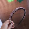 With Toothed Rhinestone Headband Shiny Hair Hoop Vintage Thin Hairband  Make Up