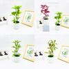 Simulated Multi Color Leaves Potted Artificial Fake Plant For Living Room Office And Photography Props