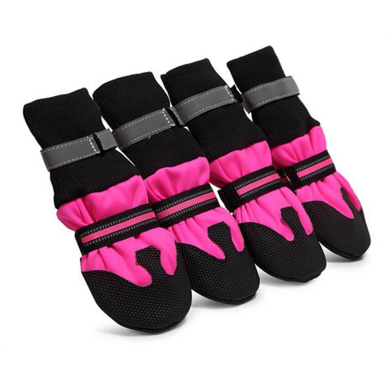 

Обувь для щенков Легко носить Удобная Нежная нескользящая обувь для домашних собак Товары для домашних животных 2XL розы красного