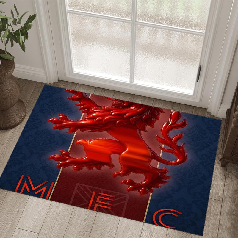 Middlesbrough Design Crystal Velvet Carpet Cozy Non?Slip Printed Rug For Bedroom Living Room Entrance