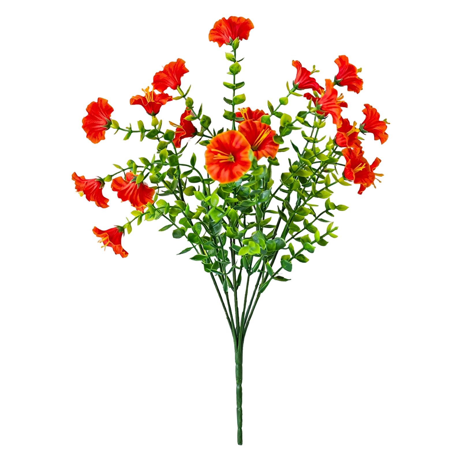 

Artificial Outdoor Flowers, Faux Silk Morning With Leaves, Available In A Variety Of Colors, Suitable For Porches, Patios, Patios, Gardens One Size Кіновар