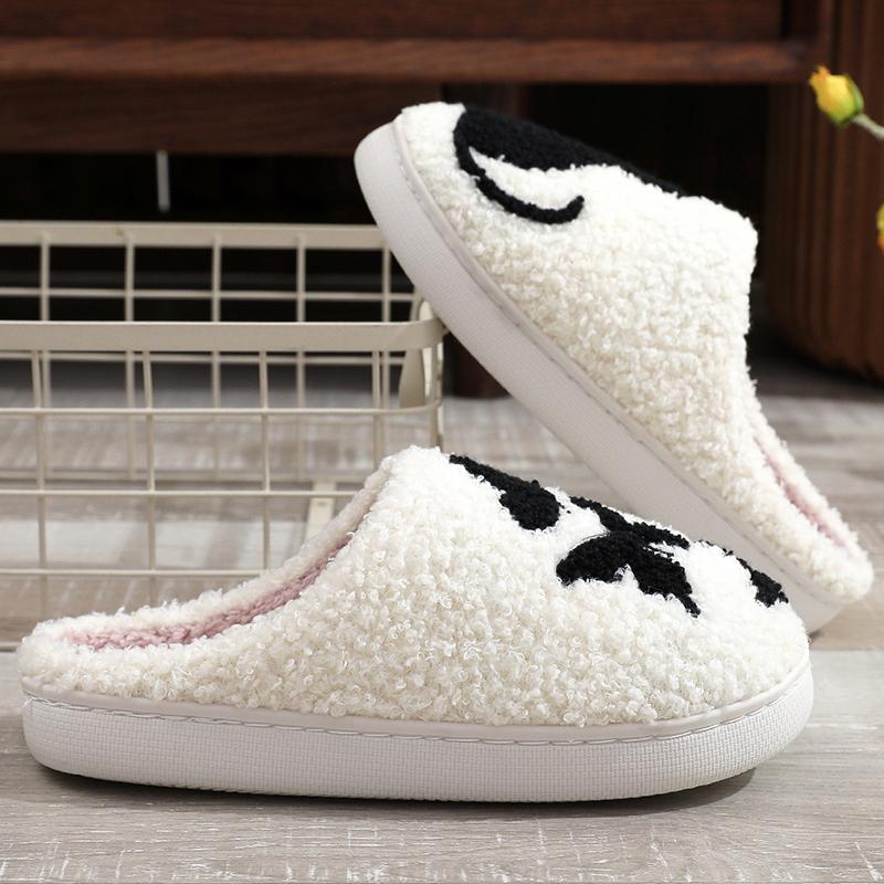 Fashion Fashion Cartoon Animals Cotton Slippers for Women Plus Size 45 Plush Slides Woman Soft Lightweight Warm Indoor Slipper Female
