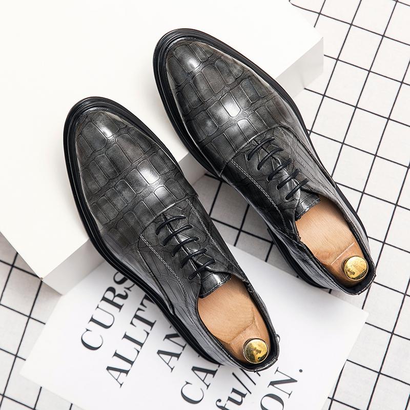 Leather Shoes Young British Dress Casual Business Sense Leather Shoes Wedding Groom Suit Height Increase
