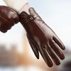 Russian Winter Ladies Sheepskin Gloves Touch Screen Plus Velvet Warm Driving Genuine Leather Glove Gift Box Annual Meeting Benefits