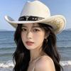 Summer New European and American Style Western Cowboy Hat Women's Bull Head Decorative Cowboy Hat Internet Celebrity Popular Jazz Hat