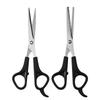 Hair Cutting Scissors Thinning Shears 6 Inch Professional Stainless Steel Barber Scissors with Sharp Blades for Men Women Black