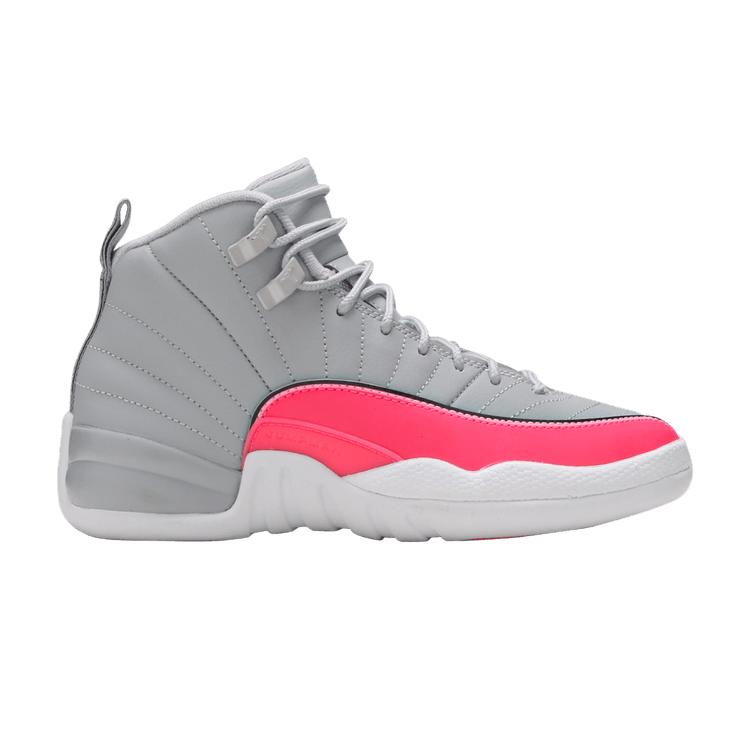 Jordan 12 Retro Wolf Grey Racer Pink (GS) 36.5