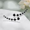All D Moissanite Earrings Crawler Climber For Women 7 Star Ear Cuffs Silver 925 Black/ White Diamond Wedding Jewelry Luxury Gift