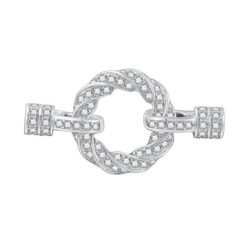 

Pearl DIY S925 Sterling Silver Zircon Clasp Necklace & Bracelet Set for Women