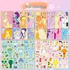 Large Creative Pony Stickers: Cute Cartoon Animals for Children's DIY Decor & Rhythm Box