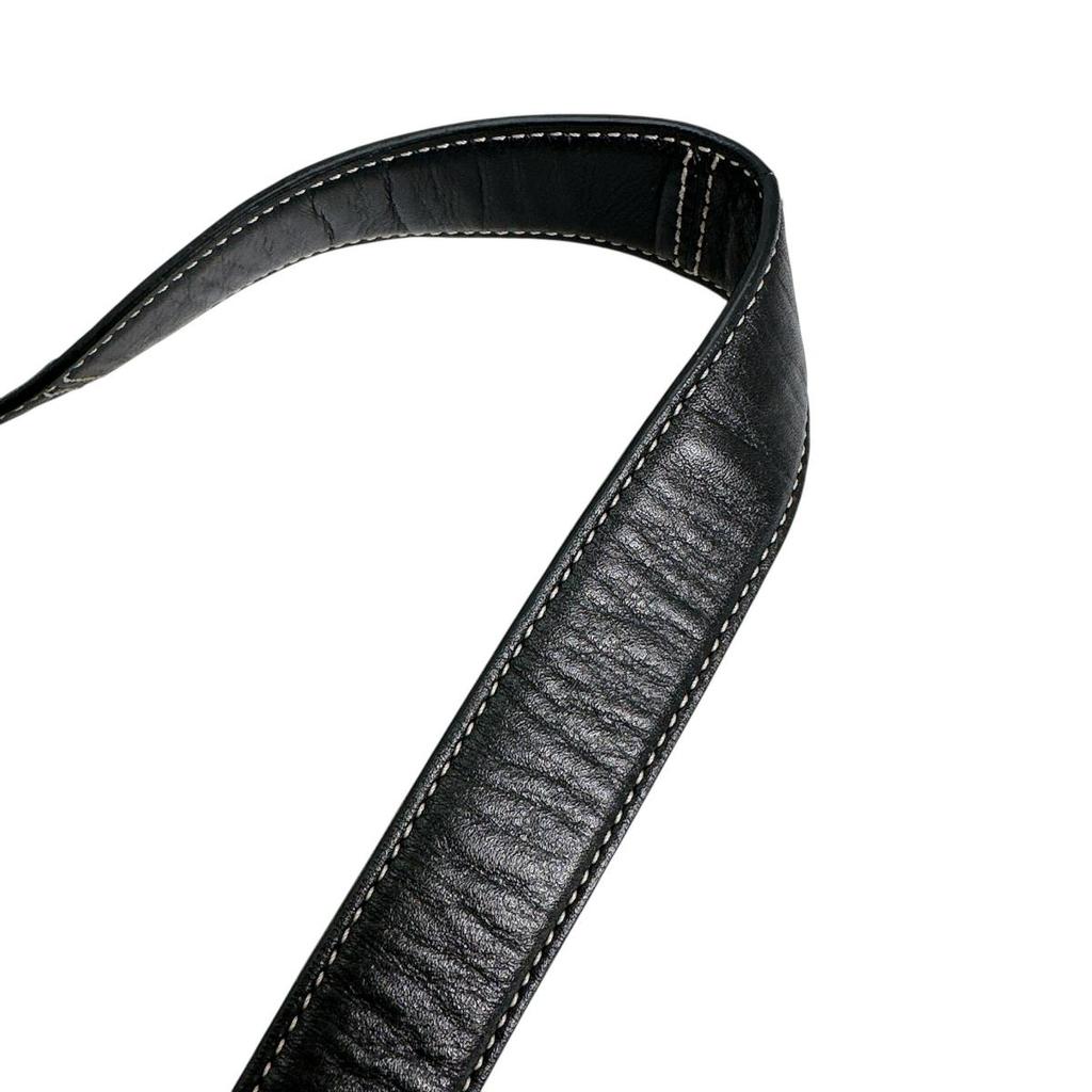 COACH Signature Diagonally hung Shoulder Bag leather black Women K05M-3574 Used