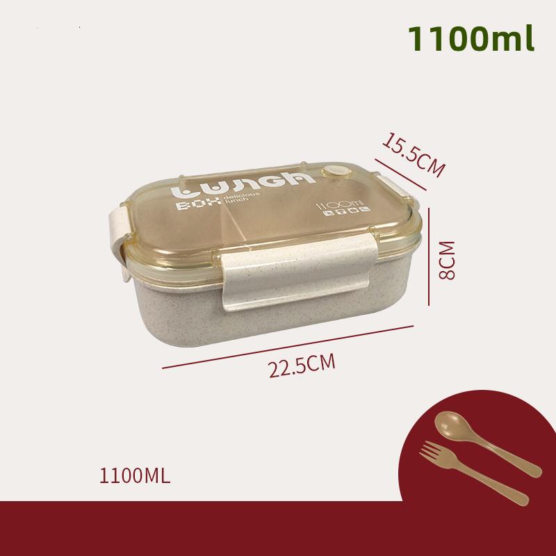 Wheat Straw Lunch Box Healthy BPA Free Bento Boxes Microwave Dinnerware Food Storage Container Soup Cup Lunch Box for Kids