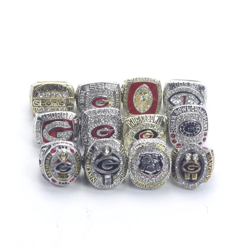 University of Georgia Bulldogs 12-Piece NCAA Championship Ring Set Size 11