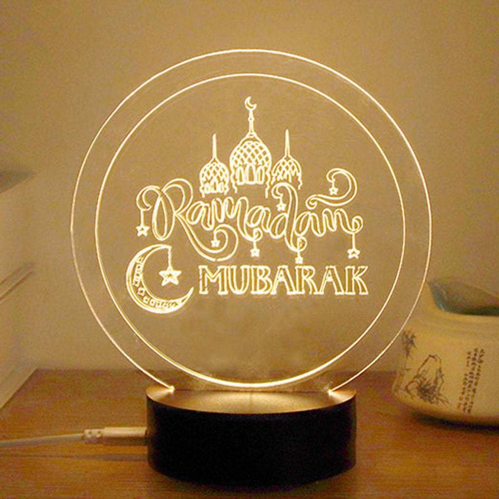 

Мусульманский Рамадан 3D Ночник Настольная лампа Свет USB Спальня Ребенок