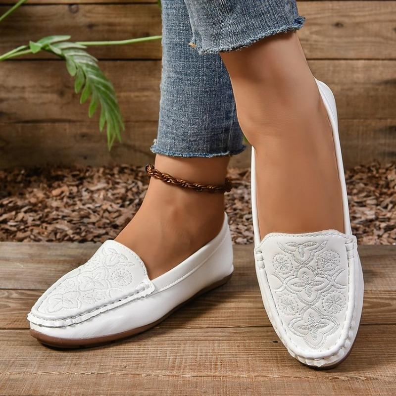 

Fashion Women s Fashion Flat Shoes Spring New Round Head Deep Mouth Soft Sole Anti-slip Wear-resistant Low-top Shoes 36
