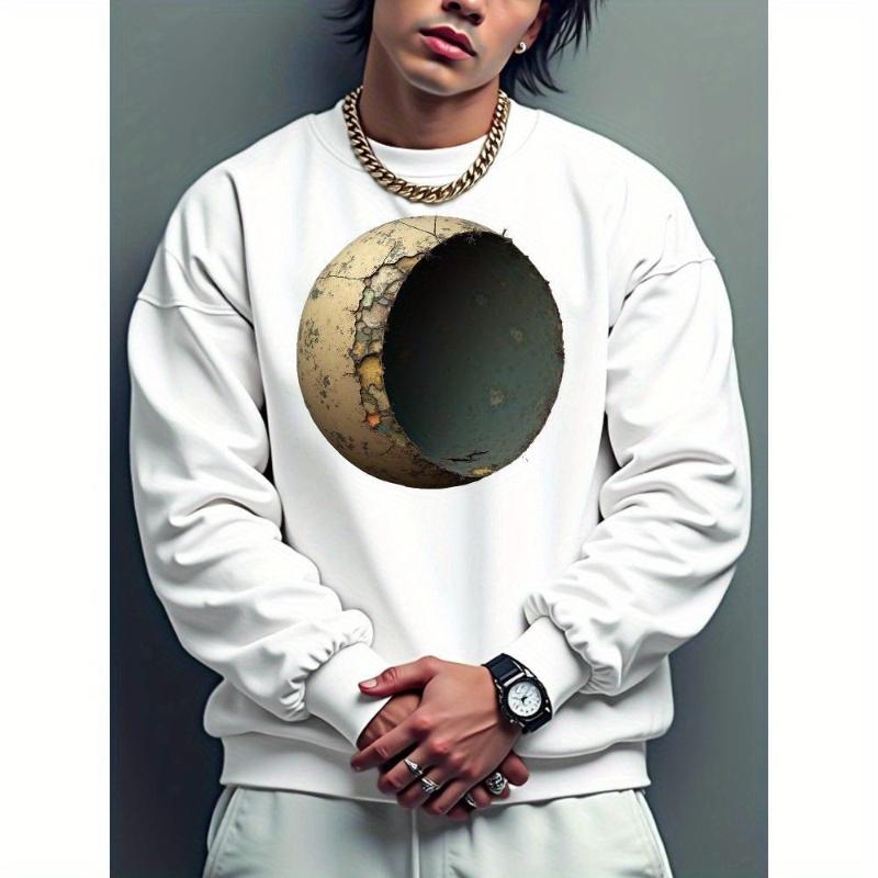 

Work From Home, Breathable & Low-Maintenance, Men s Relaxed Fit Crew Neck Sweatshirt XXL чорний