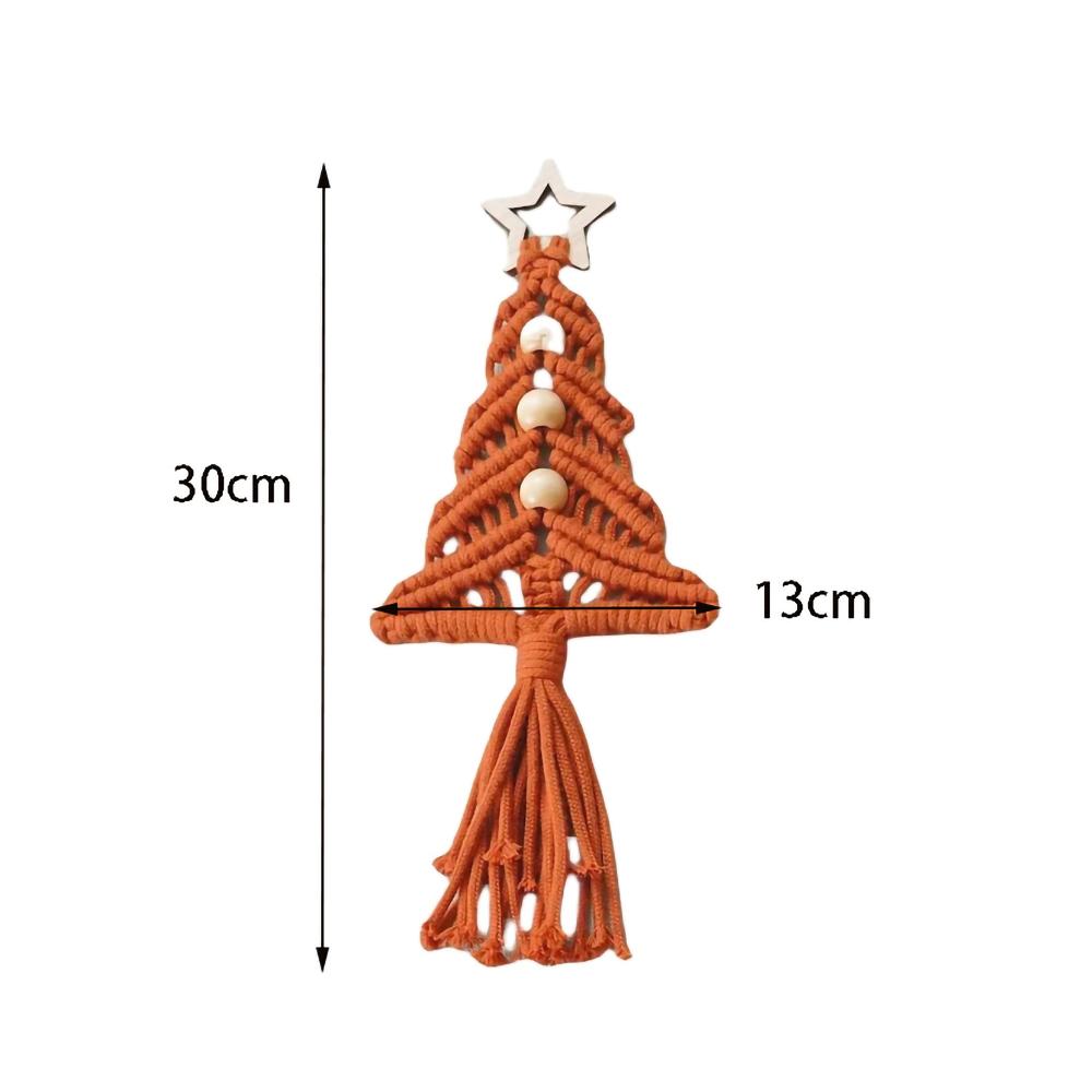 

Christmas Decorations Bohemian Style Christmas Tree Pendant Hand-Woven Tapestry Pendant Decorations Christmas Tree Pentagram 30x13cm красный