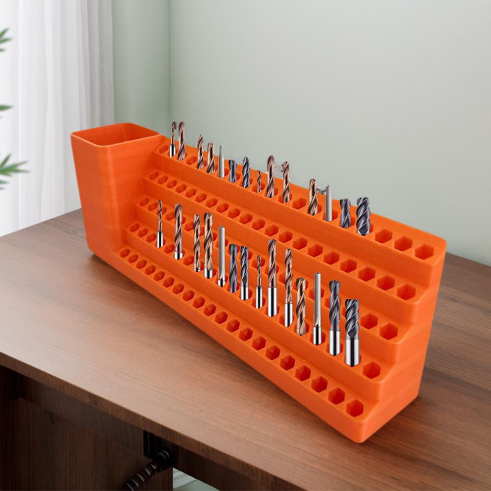 Drill Bits Organizer Toolbox Orange Screw Bit Holder Storage Box Plastic Screwdriver Head Storage Case for Tools Accessories