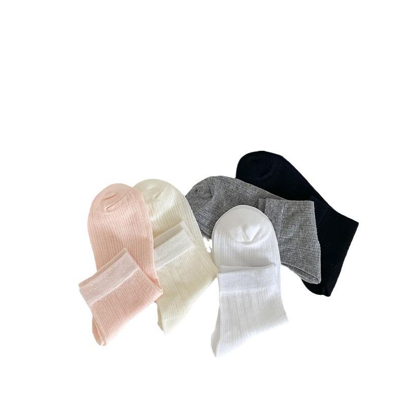 Summer Thin Perforated Mesh Socks for Women, Short Ballet-style Pure Cotton Short Socks for Women