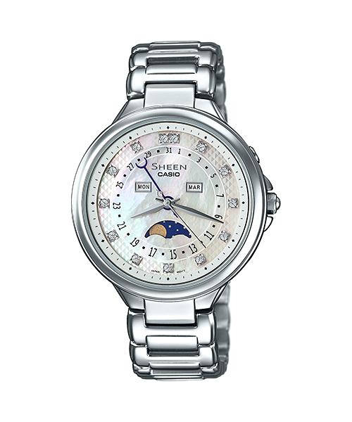 Casio Sheen Women s Stainless Steel 50M Water Resistant Analog Quartz Watch SHE-3044D-7A белый