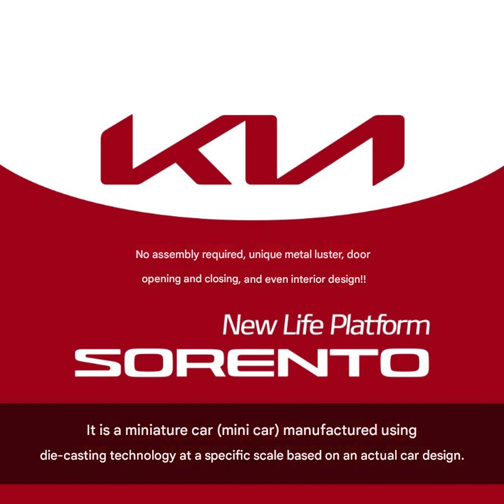 Kia Motors 2023 Sorento Seria Miniaturowych Samochodów Diecast Grafit