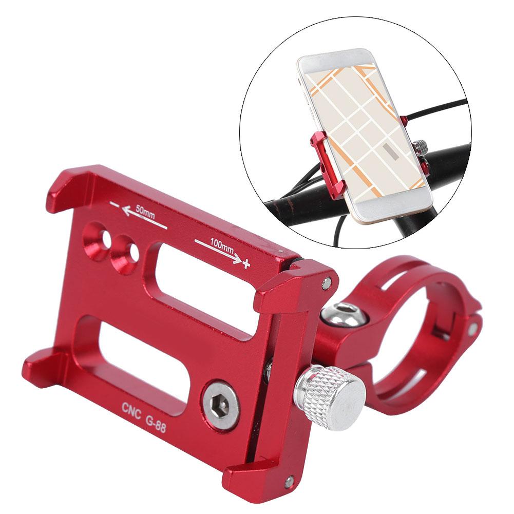 G88 Mountain Bike Cellphone Bracket Motorcycle Navigation Stand with Flashlight SupportRed