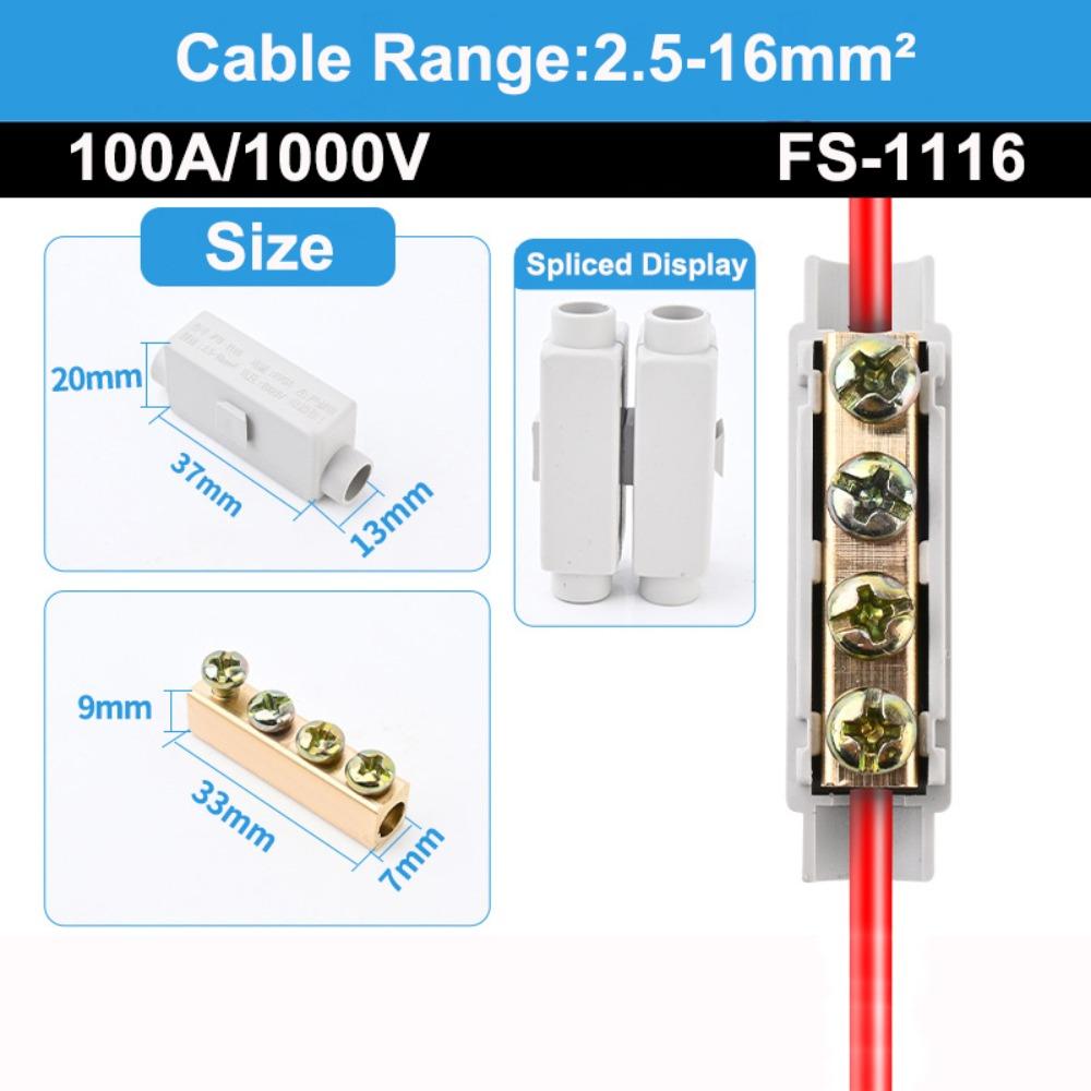 Electrical Connectors Conductor Brass High Power Splitter Large Current Universal Wire Connector Terminal Blocks Electrical