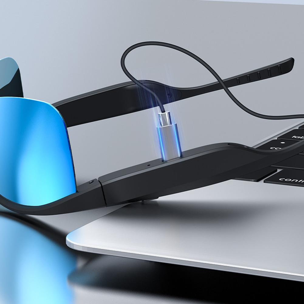 5,4 Zoll Smart-Bluetooth-Brille mit Anruf-/Musikfunktion, wasserdichte Sport-Ohrhörer mit langer Akkulaufzeit, Typ-C-Schnellladefunktion