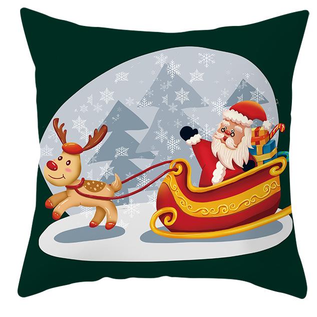 New Santa Claus Pillowcase Cute Christmas Home Cushion Cover Cute Cartoon Pillow