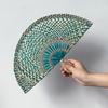 Handwoven Natural Straw Fan Decorative Wall Photo Props Hanging Country Styles Straw Fan Wall Hanging Decorations