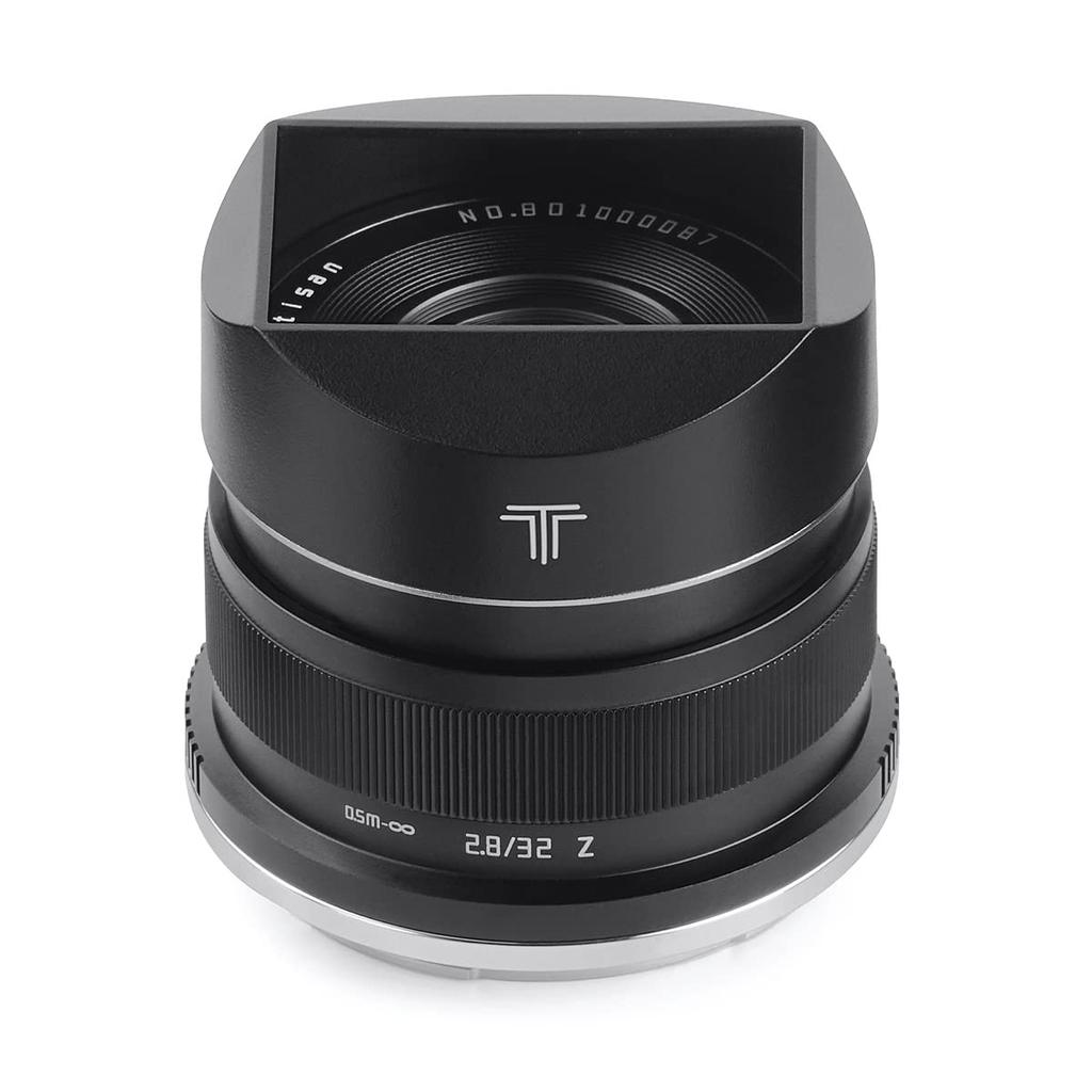 TTArtisan AF 32mm Lens for Nikon Z by Meisho Optical F/2.8 Z-Mount Full-Frame, Black,