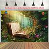 2D Enchanted Forest Magic Book Backdrop Butterfly Fairy Photography Background
