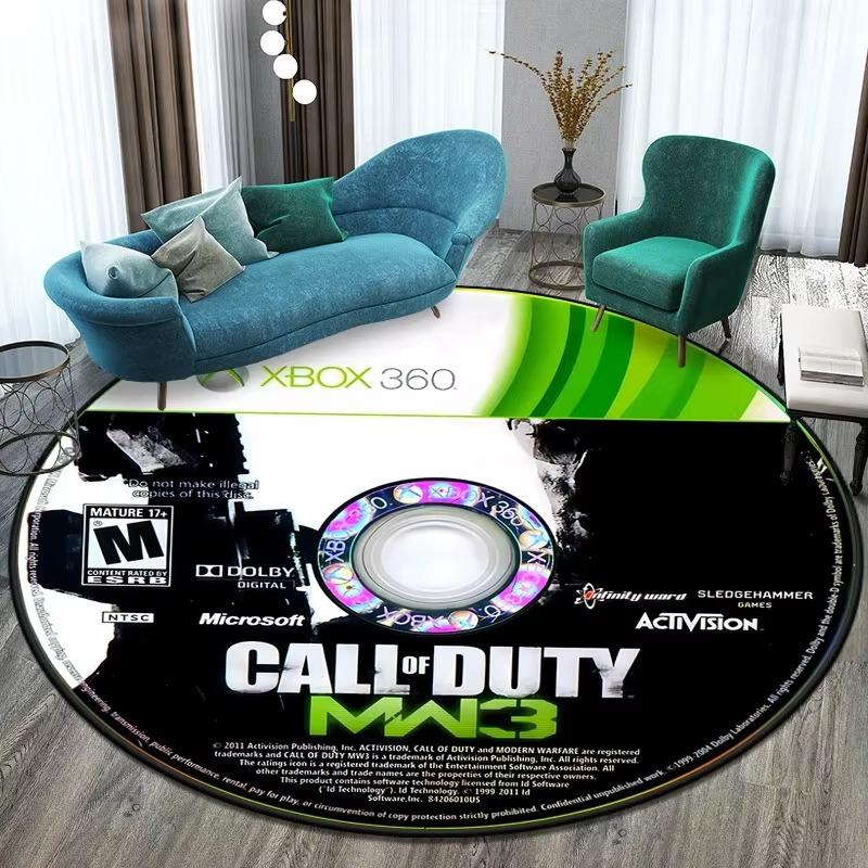 Game Shooting Call CD Round Carpet Rugs Camping Picnic Mats Flannel Carpets for Living Room Decoracion Exquisite Rugs INS