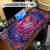 Astronaut Space Theme Personalized Mouse Pad Custom Name Text Non Slip Desk Pad For Laptop Office Desktop