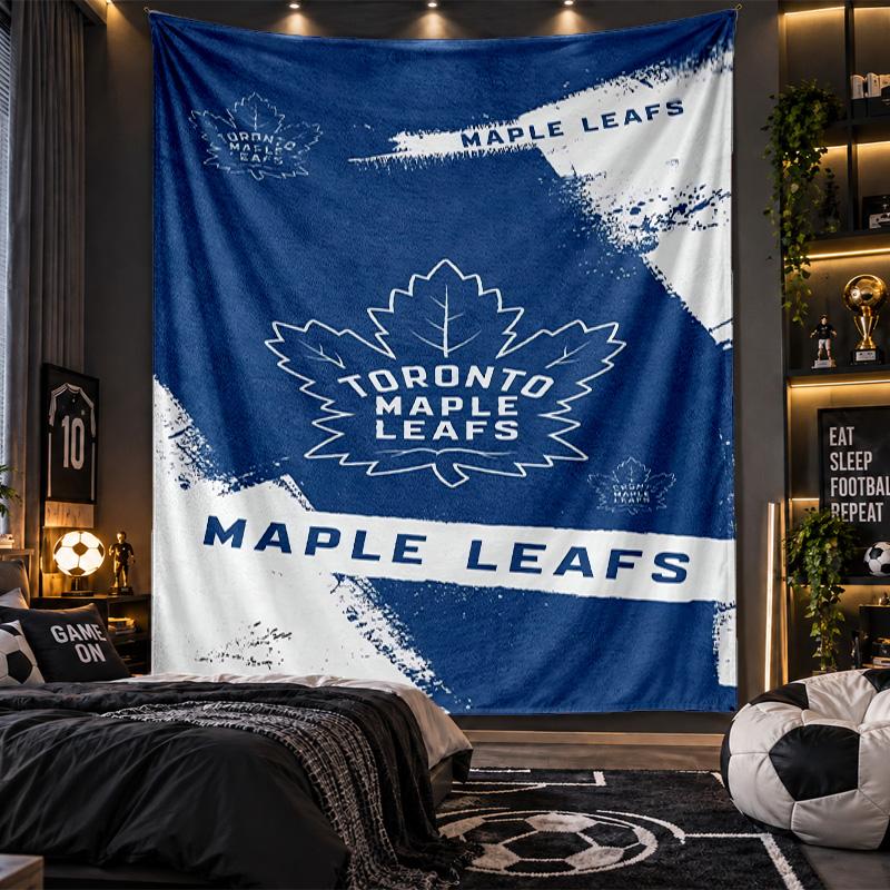 Duvara Asılan Goblen Toronto Maple Leafs Baskılı Kumaş Salon Yatak Odası Ev Dekorasyonu İçin