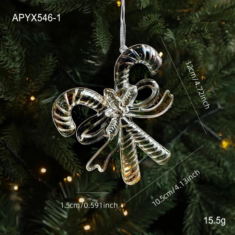 New Transparent Christmas Tree Hanging Ornaments Acrylic Christmas Ornaments Xmas Tree Decorations Xmas Party